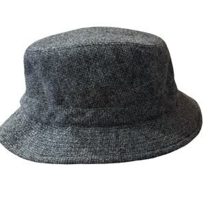 Brooks Brothers Italian Wool Tweed Bucket Hat Gray Medium (7 1/8)